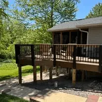 Completed outdoor construction project in Metro East Illinois